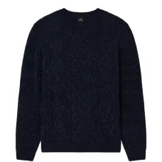 Круглый свитер с косичками