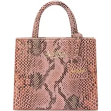 Мини-сумка-тоут с принтом под змею