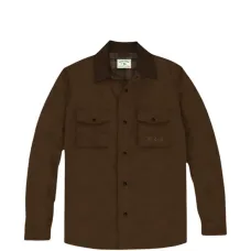 Рубашка с вельветовым воротником