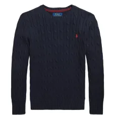 Вязаный свитер с круглым вырезом