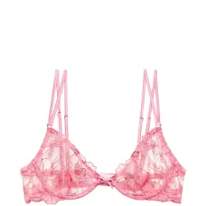 Бюстгальтер с цветочной вышивкой и рюшами