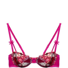 Балконет-бюстгальтер с вышивкой в виде бабочек