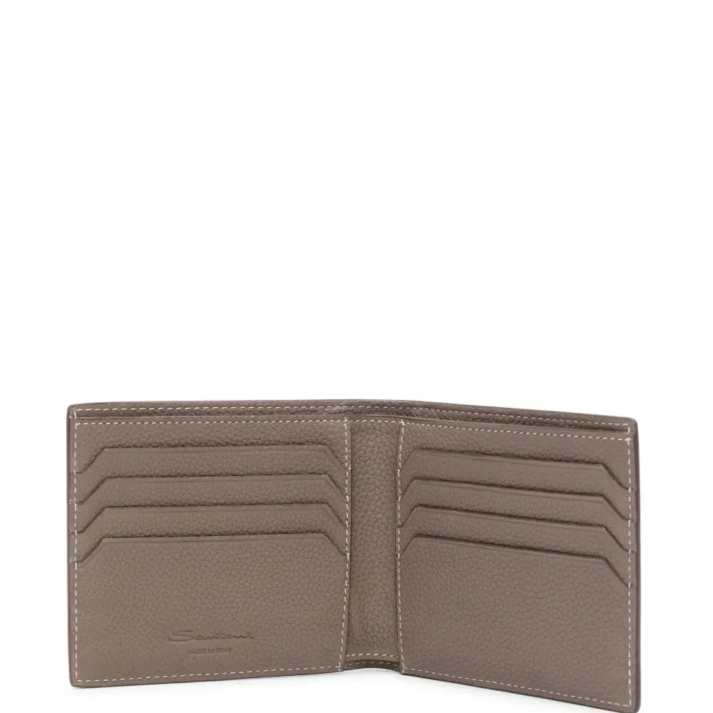 Кожаный кошелек с принтом логотипа