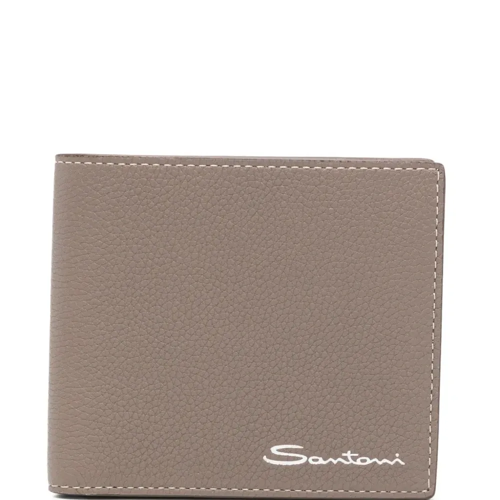 Кожаный кошелек с принтом логотипа Кожаный кошелек с принтом логотипа