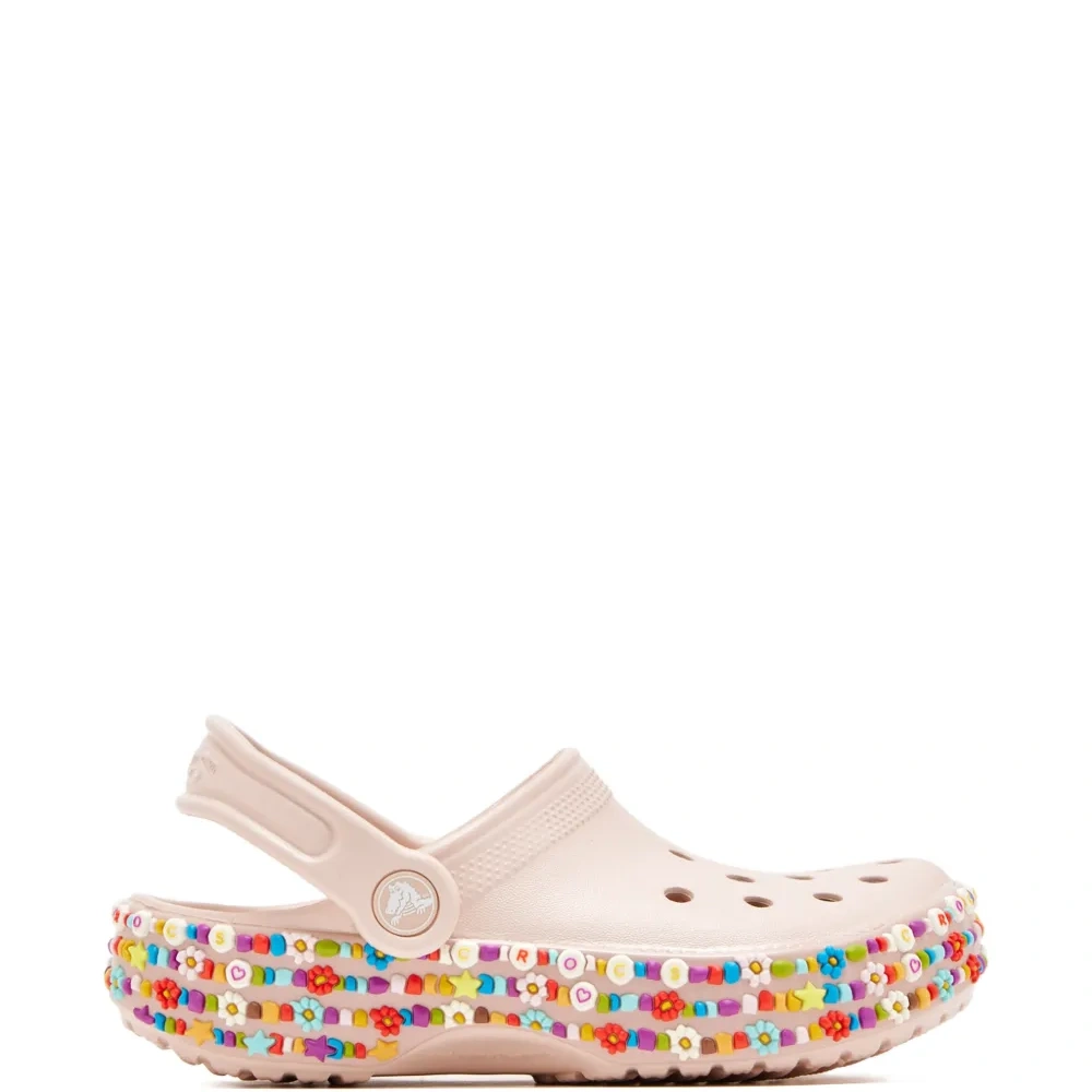 Сабо с цветочными украшениями