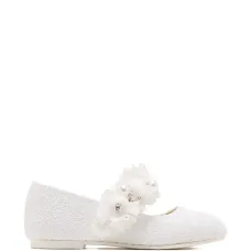 Балетки с цветочными украшениями