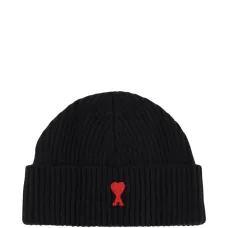 Шерстяная шапка с логотипом и рубчатой текстурой