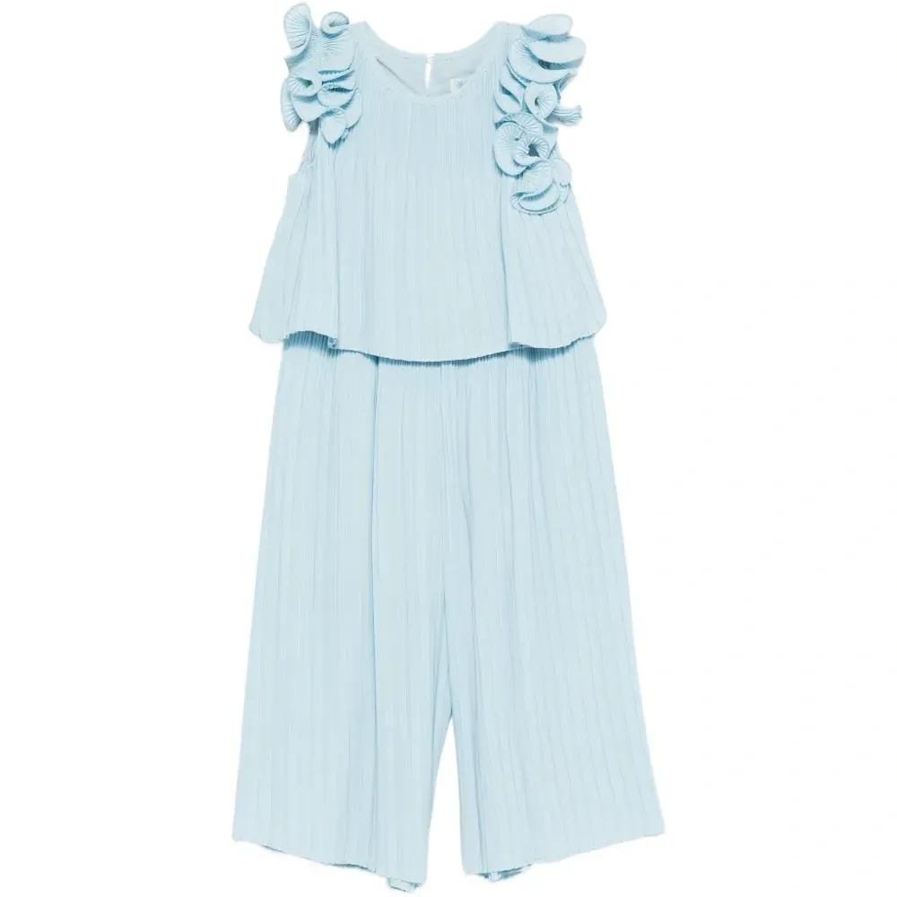 Комплект с оборками и плиссированными брюками