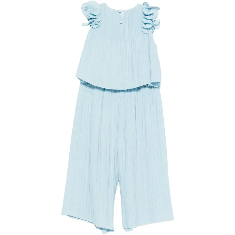 Комплект с оборками и плиссированными брюками