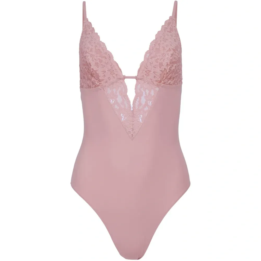 Боди Charlotte 3-в-1 с V-образным вырезом и кружевом