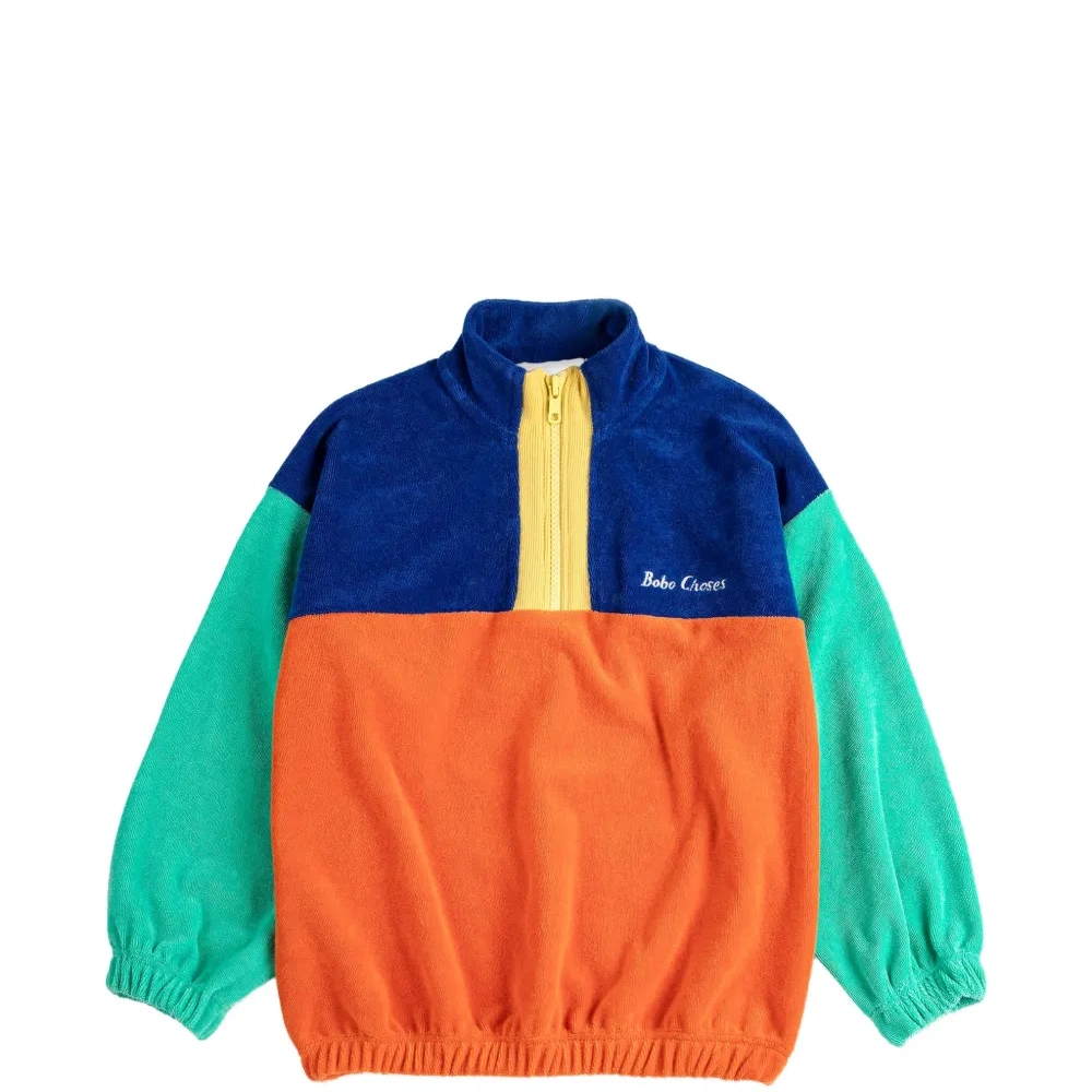 Толстовка на молнии с контрастными вставками