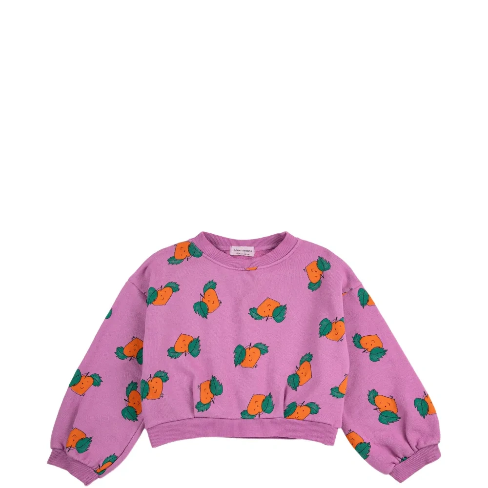 Графитовый свитшот цвета мандарин