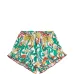 Травяные шорты с цветочным рисунком и оборками