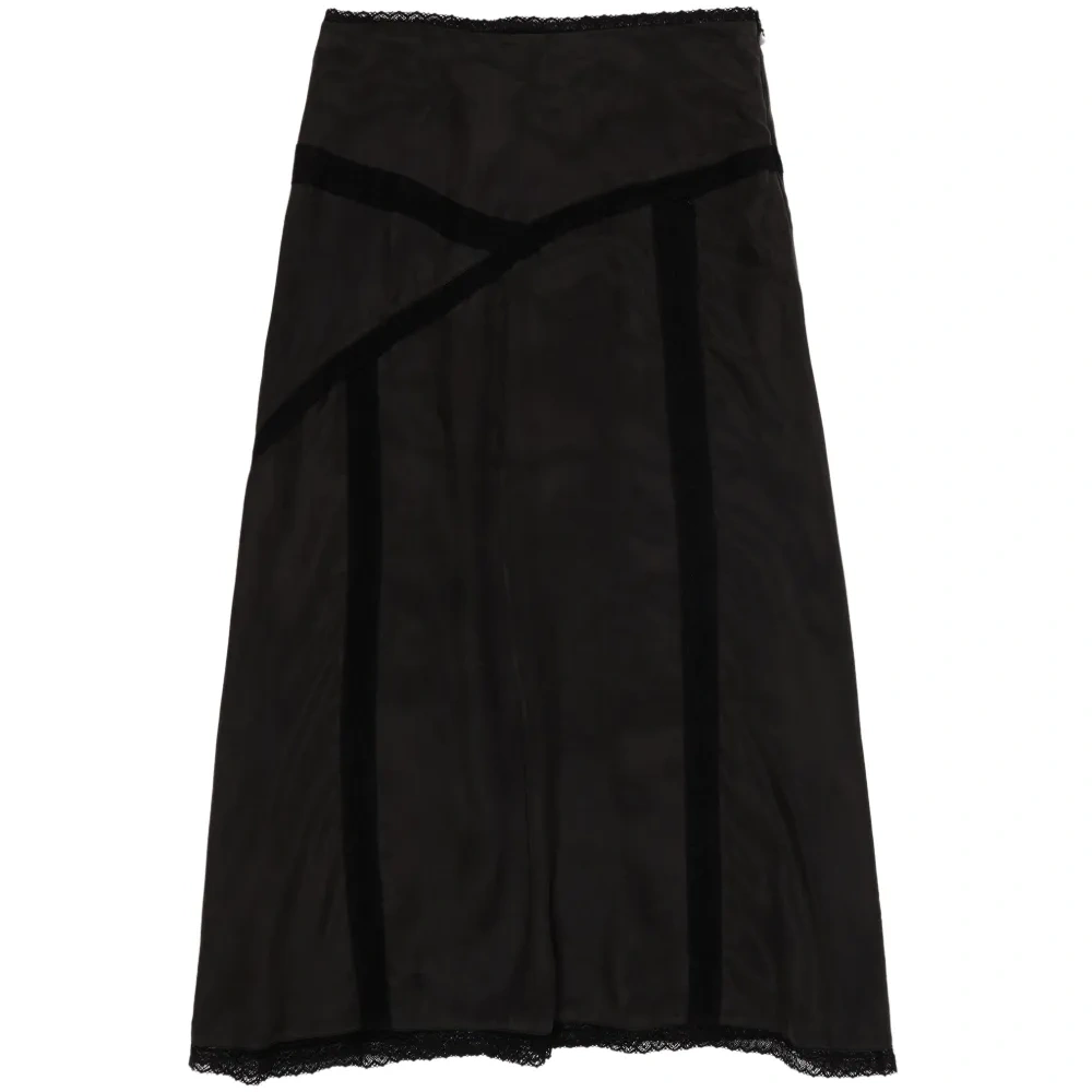 Юбка миди с кружевом