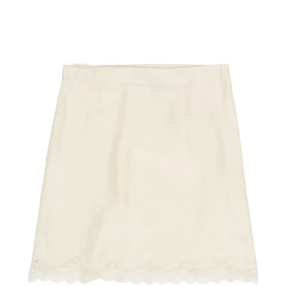 Юбка миди с кружевным подолом