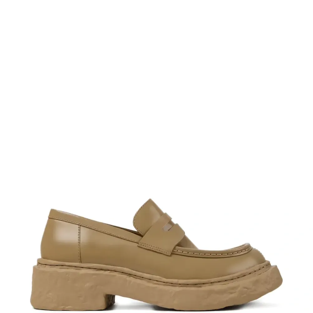 Кожаные лоферы с ремешком-пенни