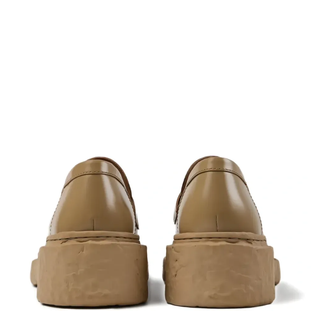 Кожаные лоферы с ремешком-пенни