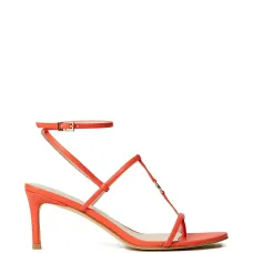 Босоножки на высоком каблуке с логотипом