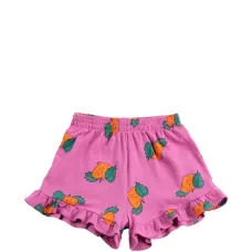 Шорты с оборками и принтованными деталями