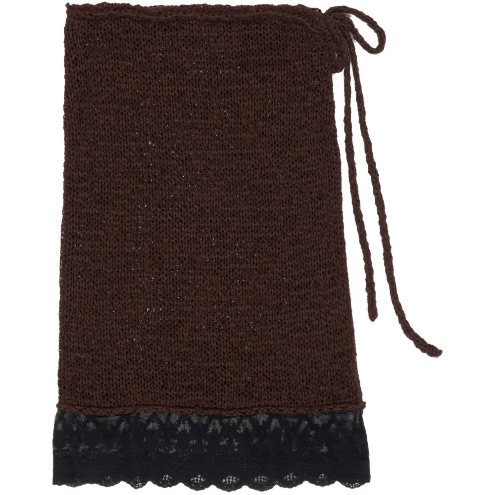 Юбка миди с кружевом