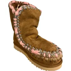 Замшевые ботинки Eskimo с отделкой оверлочными швами