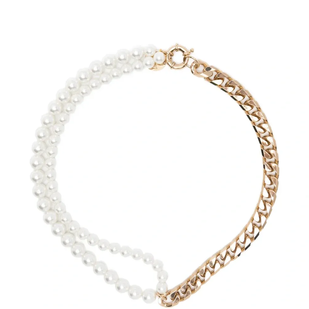 Ожерелье с цепочкой и искусственным жемчугом