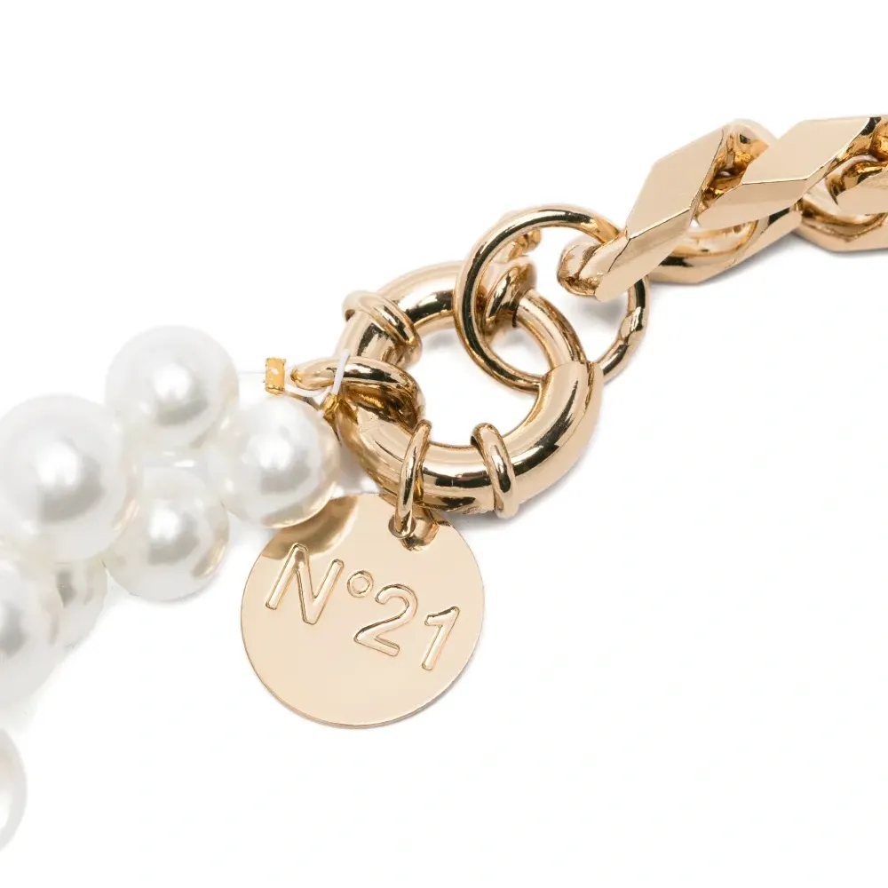 Ожерелье с цепочкой и искусственным жемчугом