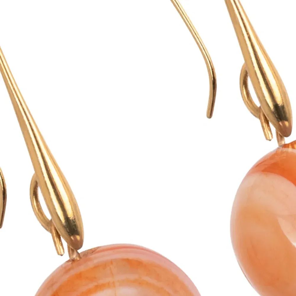 Серьги-подвески с агатами Серьги-подвески с агатами