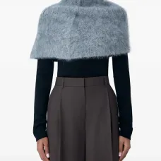 Альпаковый воротник-стойка (или: воротник-горловина из шерсти альпаки)