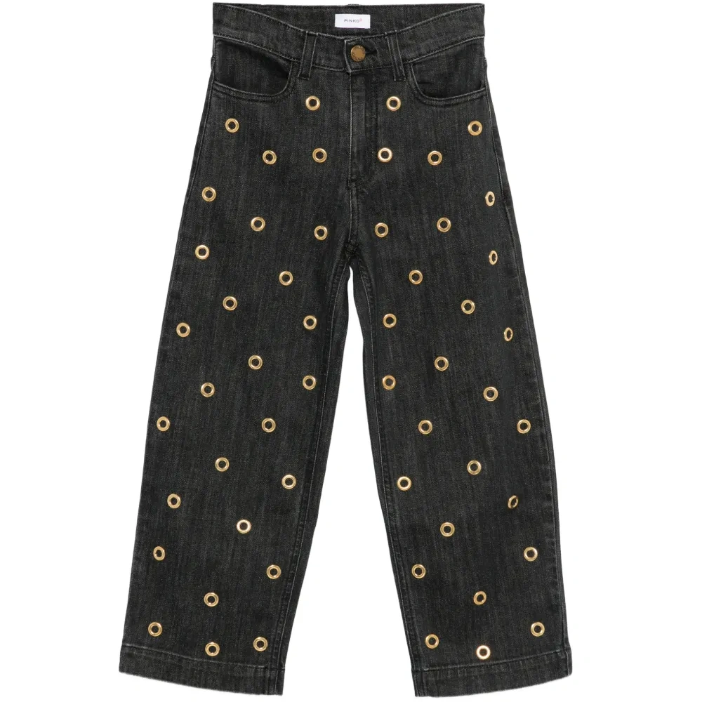 Джинсы с люверсами