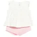 Комплект с шортами с оборками и принтом в виде сердец