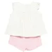 Комплект с шортами с оборками и принтом в виде сердец