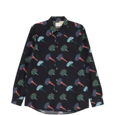 Рубашка свободного кроя с цветочным принтом