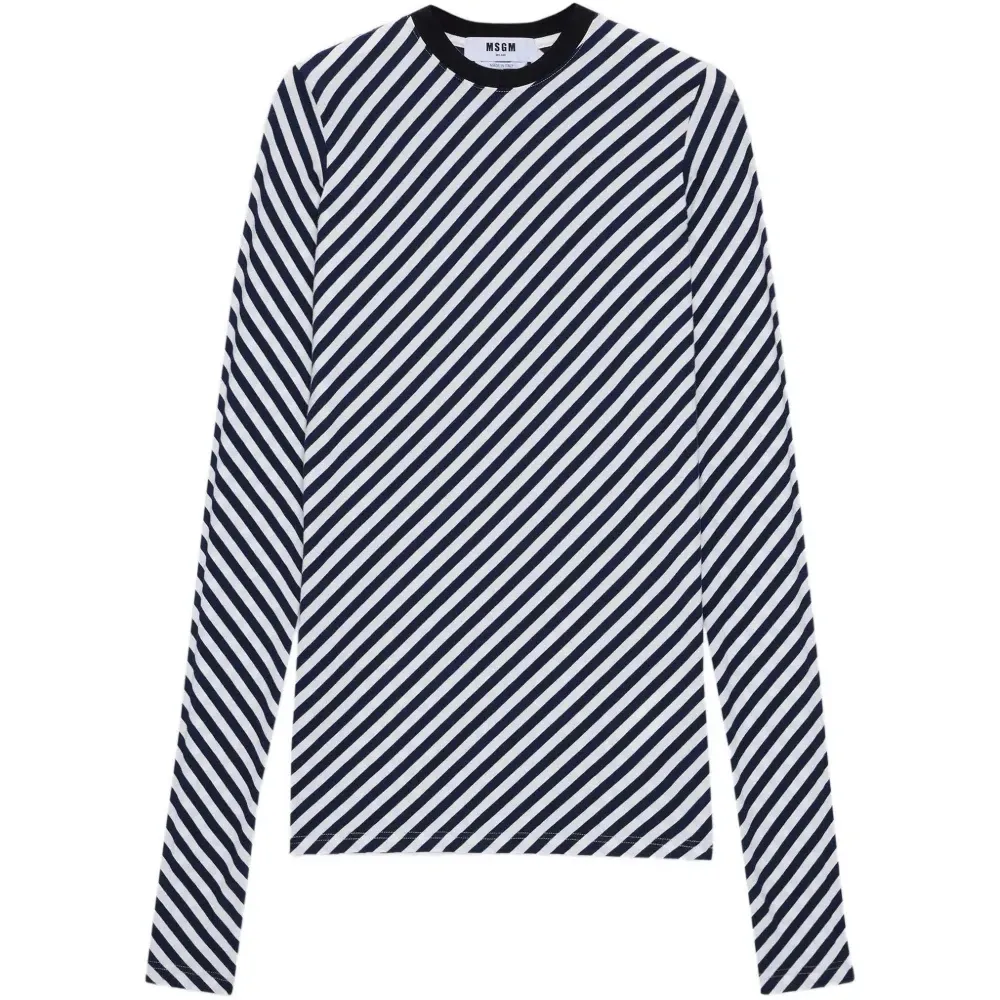 Топ в полоску с длинными рукавами Топ в полоску с длинными рукавами