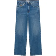 Джинсы с потертостями