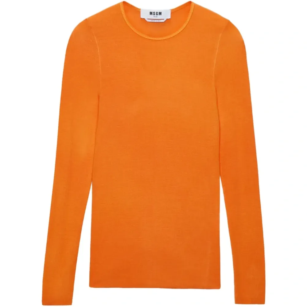 Лонгслив с круглым вырезом