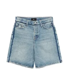 Джинсовые шорты в полоску