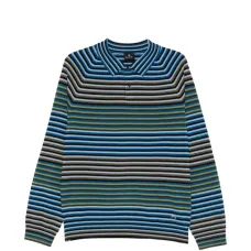 Полосатый свитер с воротником поло