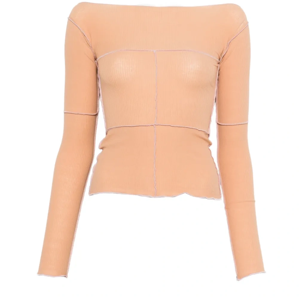 Рифленая футболка цвета пепла