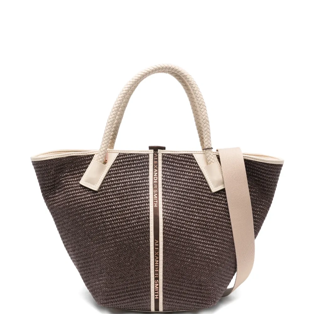 Большая сумка-тоут Lauren с плетёной ручкой