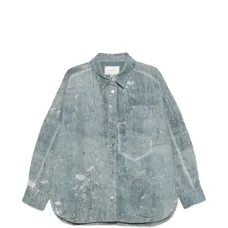 Рубашка с принтом и нагрудным карманом