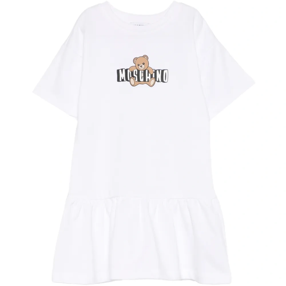 Платье с оборками и рисунком Тедди