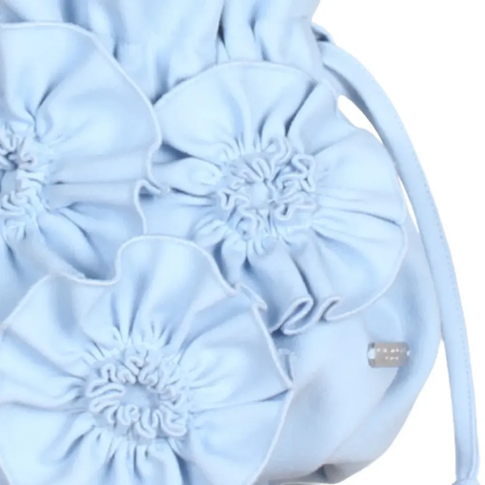 Сумка-мешок с цветочными аппликациями