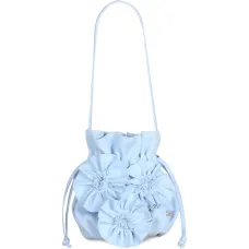 Сумка-мешок с цветочными аппликациями