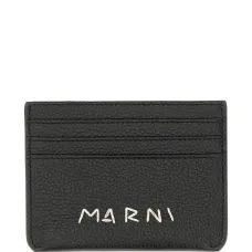 Кардхолдер из телячьей кожи с вышитым логотипом