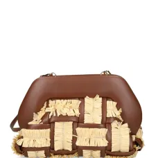 Сумка-сэтчел кроссбоди из рафии