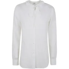 Рубашка с оборчатым воротником