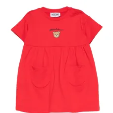 Платье с круглым вырезом и карманом