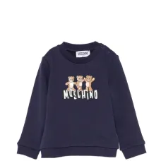 Свитшот с принтом "медвежонок" и круглым вырезом