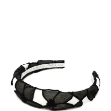 Двухцветная ободок с цветочным узором